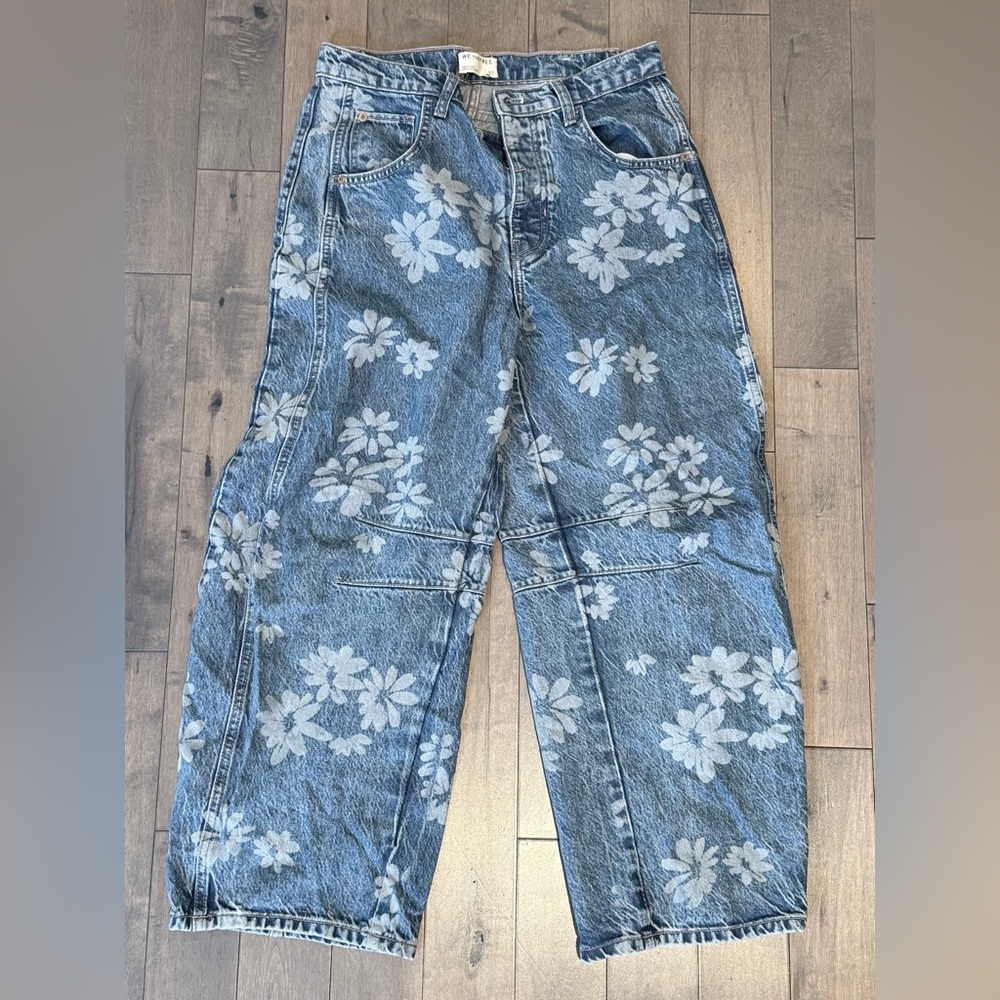 FREE PEOPLE -We The Free - Indigo Blue Barrel Denim